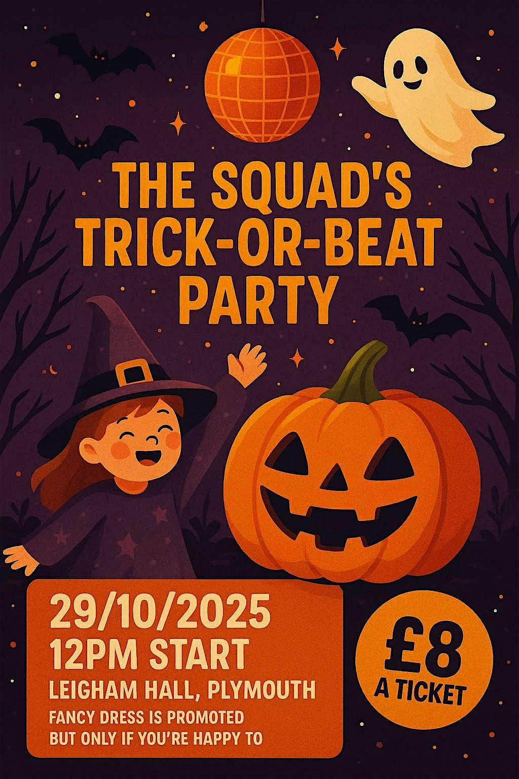 The squads trick or beat party