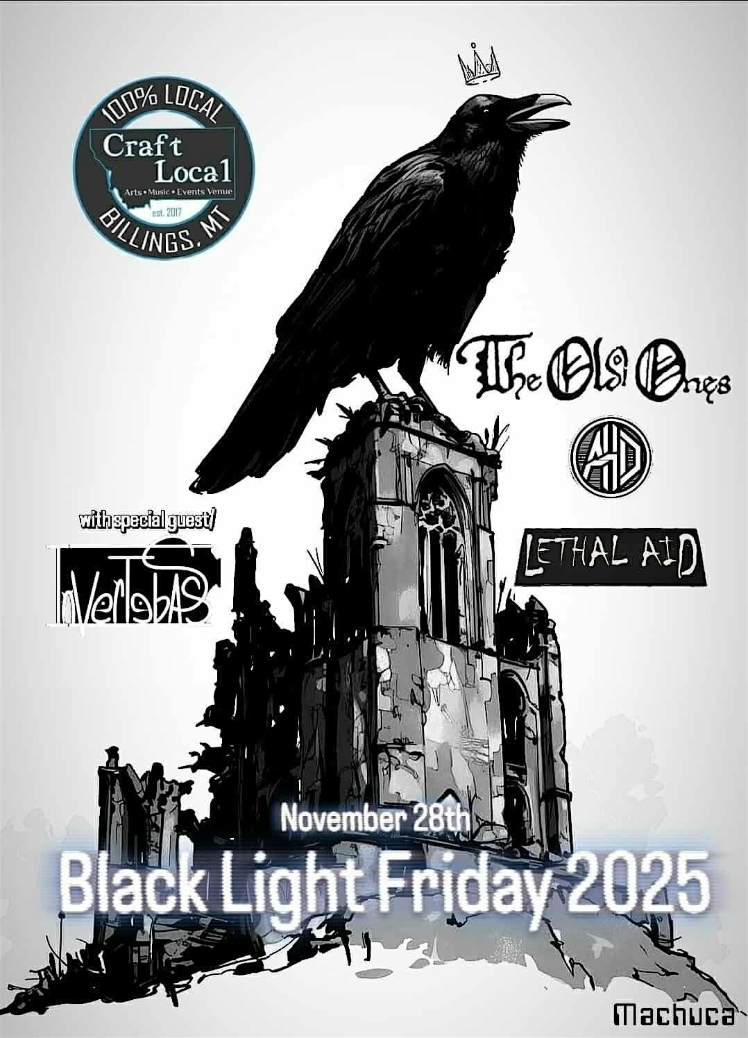 Black Light Friday w\/The Old Ones, AHD, Lethal Aid, Invertebass