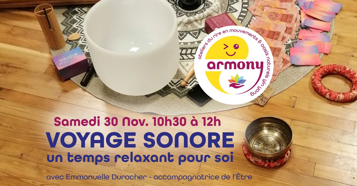 Voyage Sonore & vibratoire - Samedi 30 novembre 2024