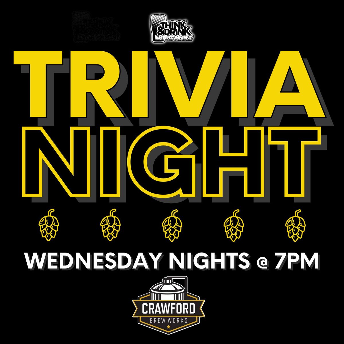 TRIVIA NIGHT @ Crawford Brew Works (Bettendorf, IA) \/ Wednesdays @ 7pm