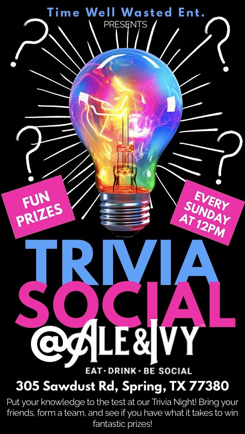 Social Sunday Trivia @ Ale & Ivy