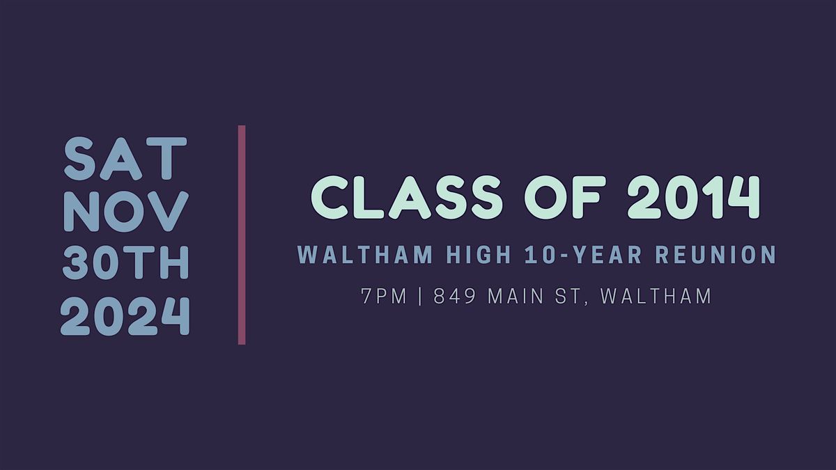 WHS Class of 2014 Ten-Year Reunion