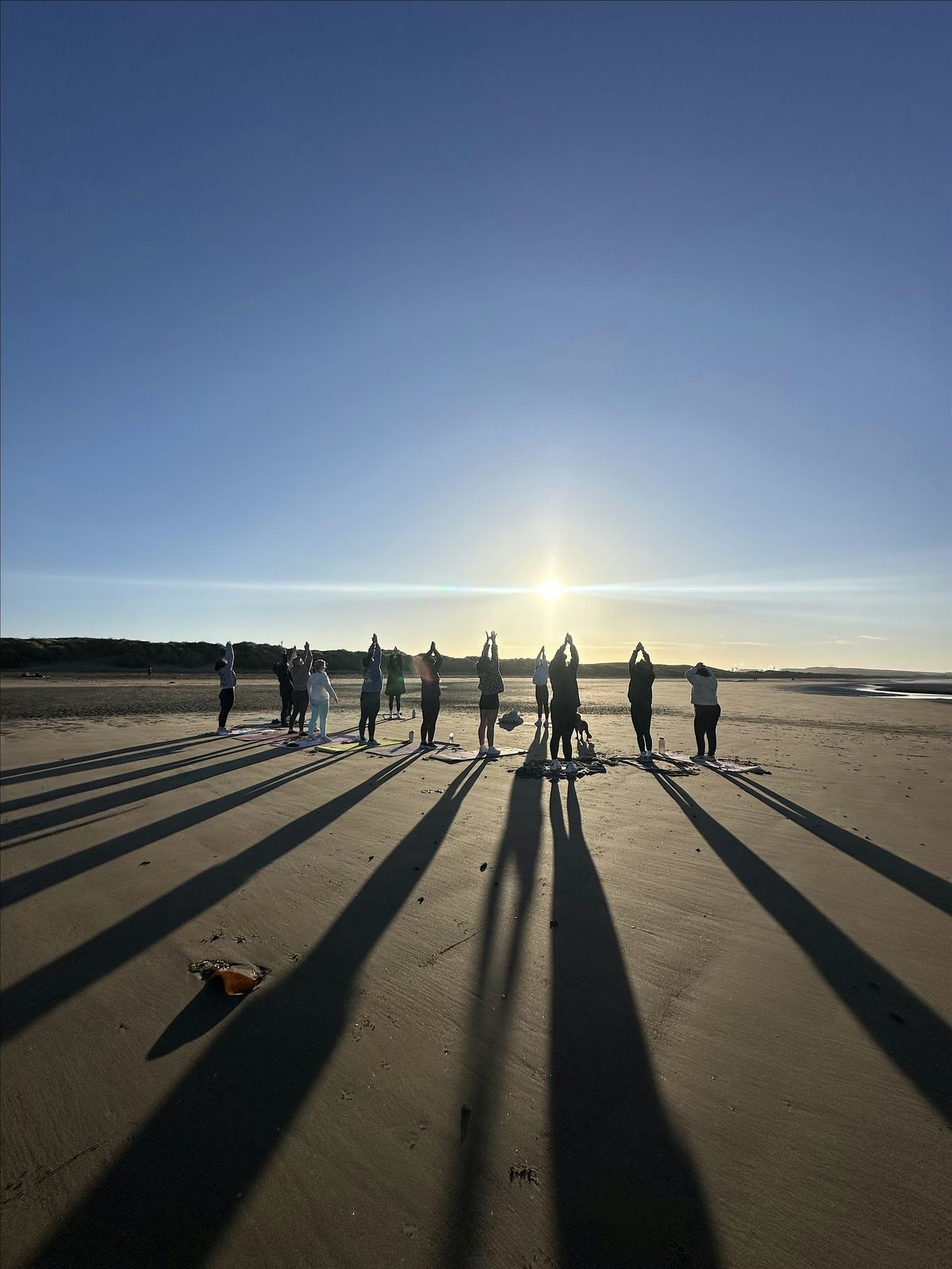 7am sunrise at Irvine - yoga, workout + hot chocolates on the beach!