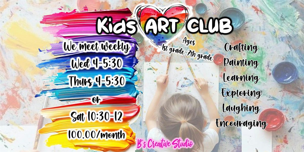 KIDS ART CLUB at B's Creative Studio