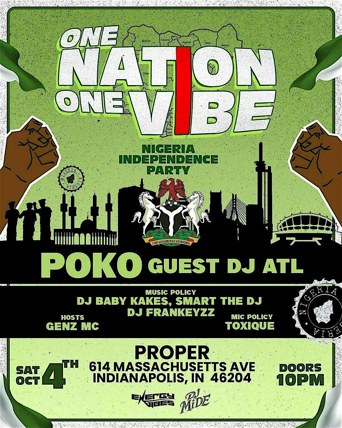 ONE NATION, ONE VIBE NIGERIAN INDEPENDENCE DAY PARTY