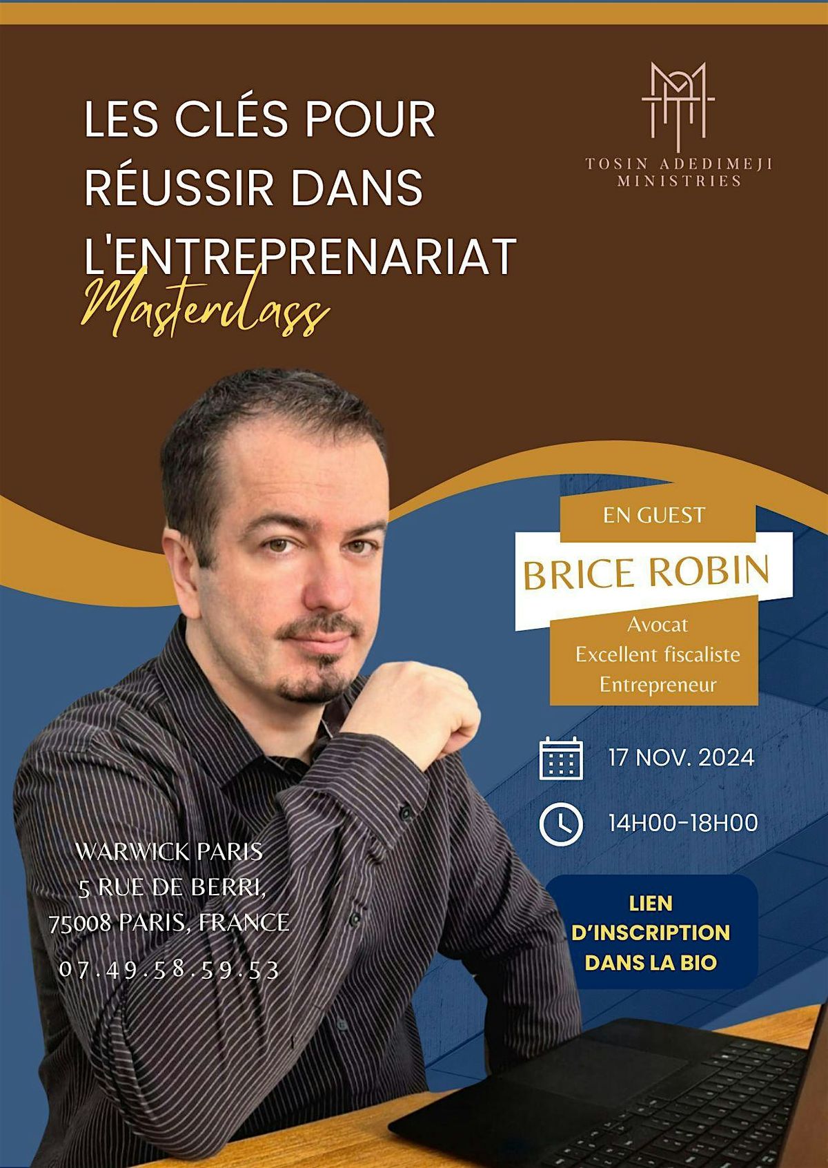 Les cl\u00e9s pour r\u00e9ussir dans l'entreprenariat avec Brice ROBIN