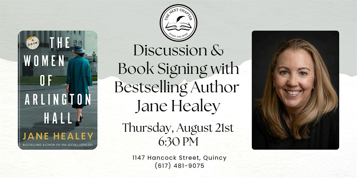 Discussion & Book Signing with Bestselling Author  Jane Healey