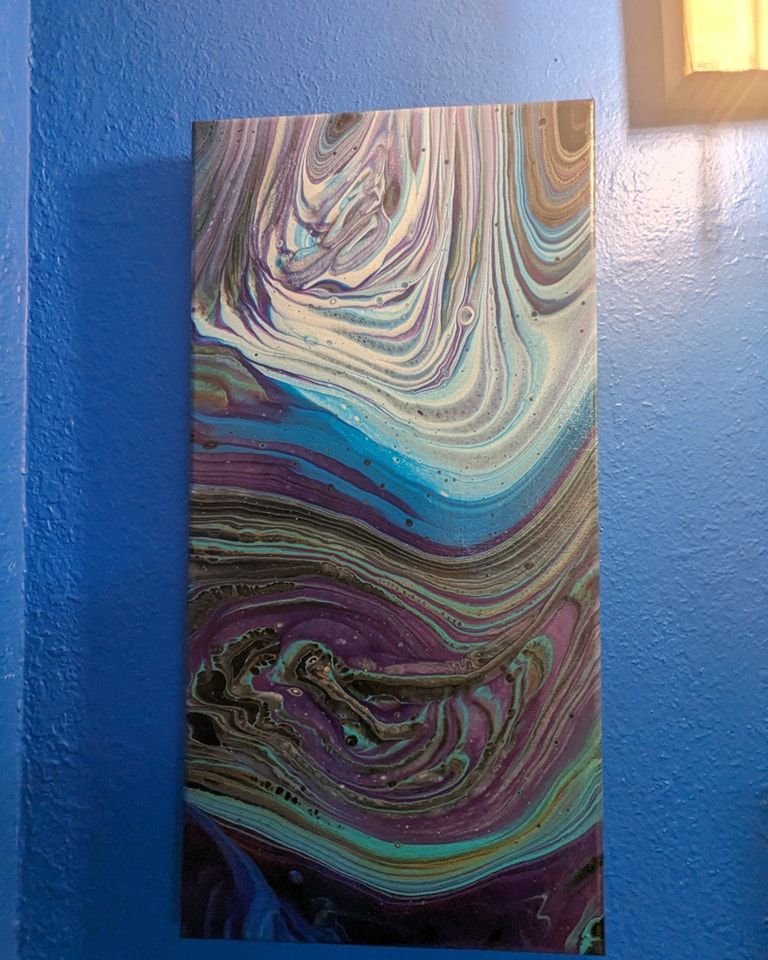 Double Tree Ring Paint Pour