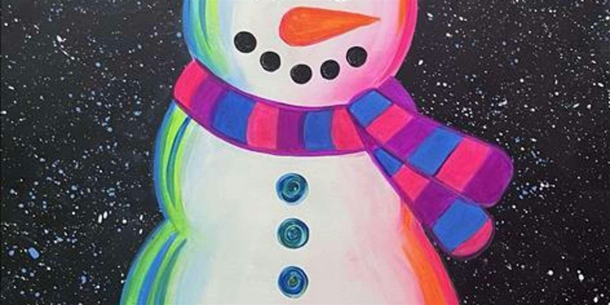 Neon Snowman - Paint and Sip by Classpop!\u2122