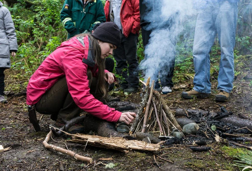 Outdoor Survival - Making Firestarters, Building A Campfire, and S'mores