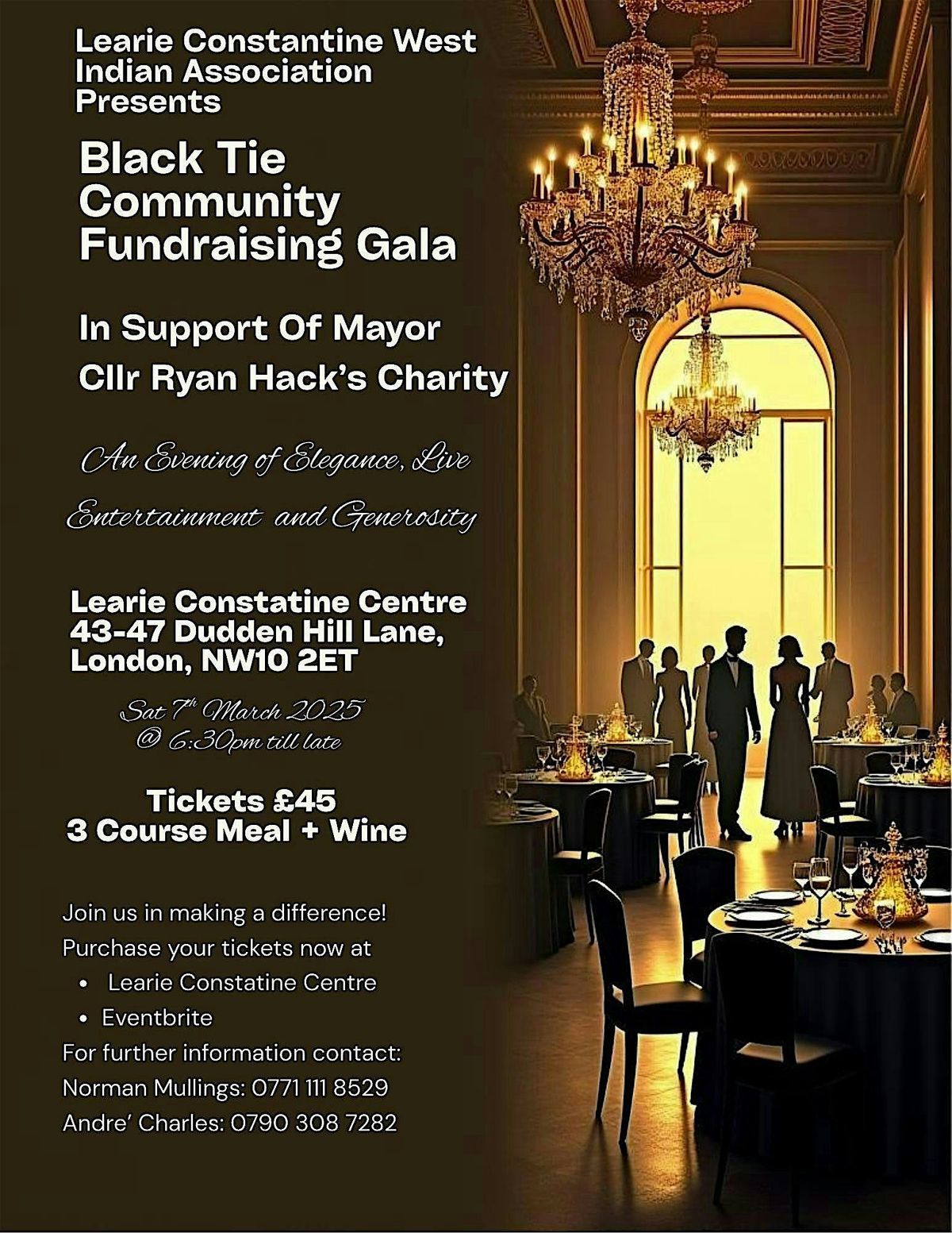 Learie Constantine Black Tie Community Fundraising In Support Of Mayor Hack