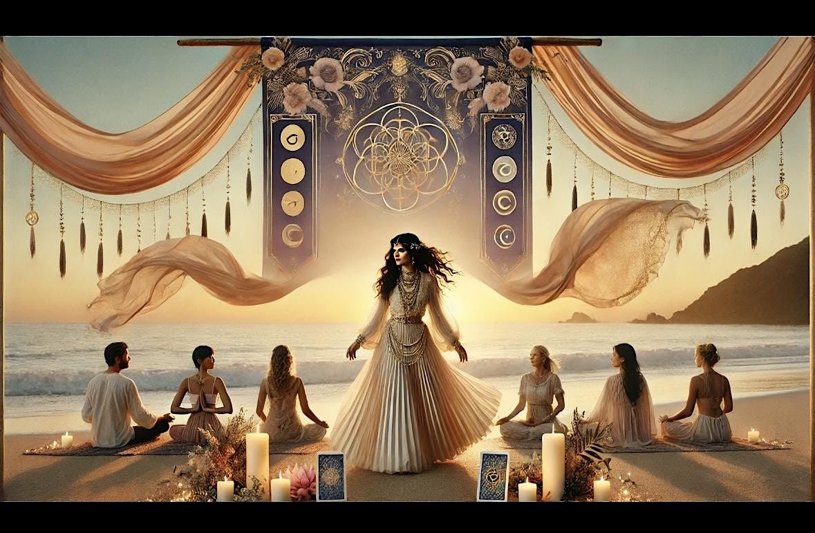 Psychic hopes chakra Circle on the beach