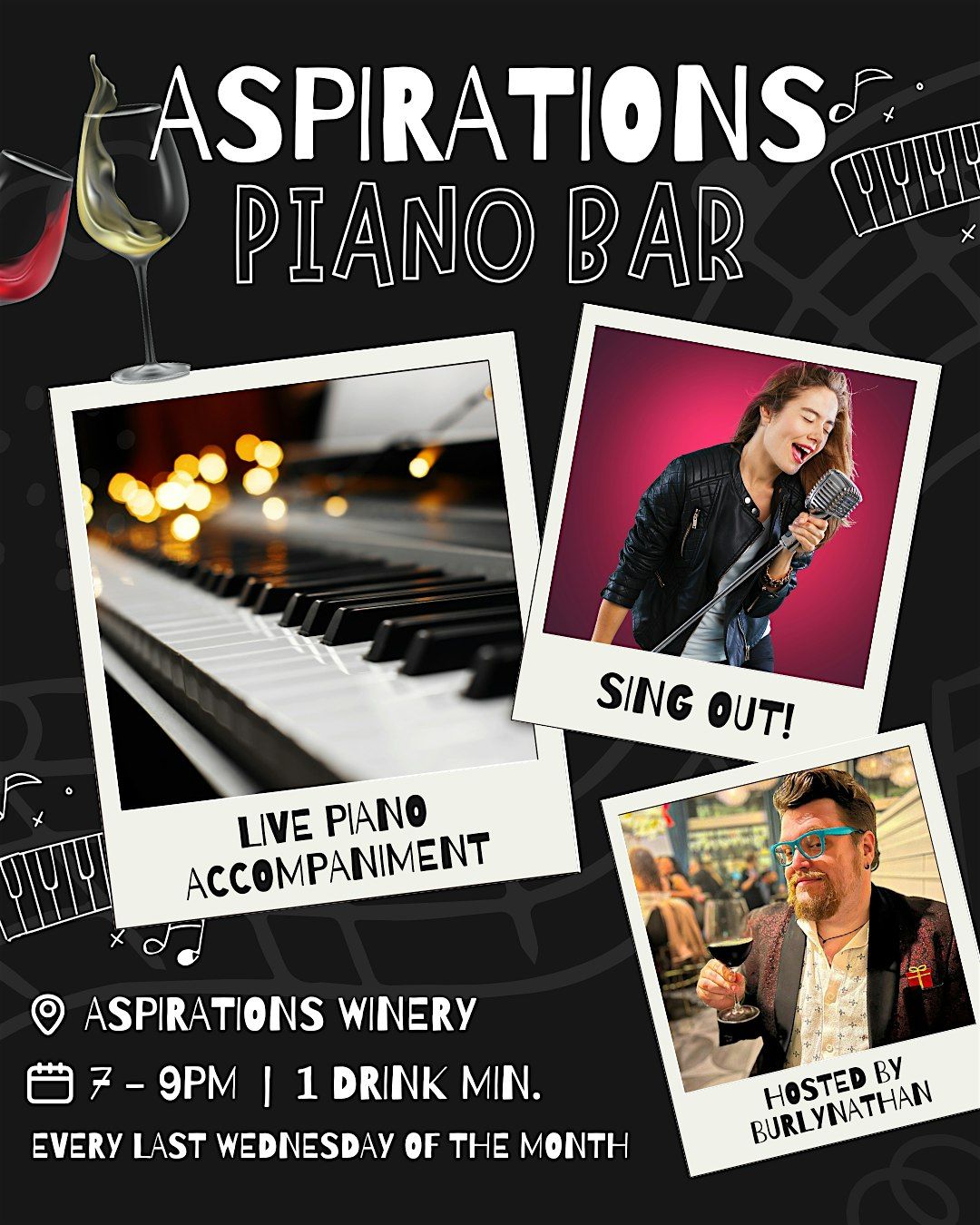 Aspirations Monthly Piano Bar!