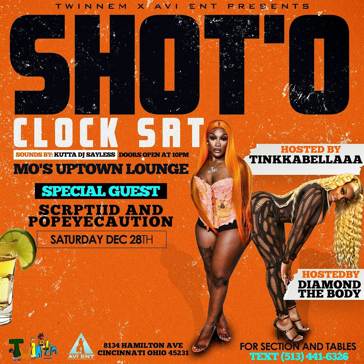 Shot O' Clock Saturday with Tinkkabellaa & Diamond The Body