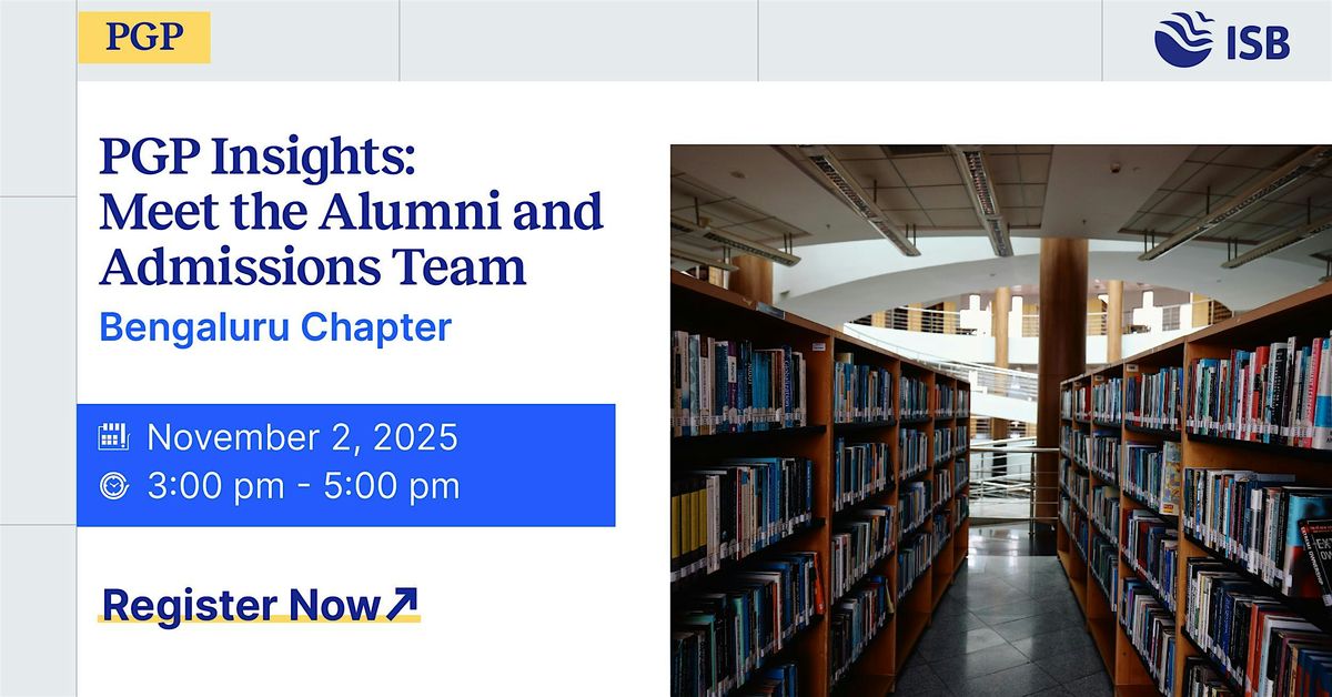 PGP Insights: Meet the Alumni and Admissions Team at Bengaluru