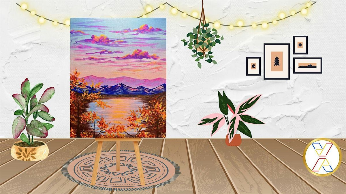 Paint Night : \u201cSherbert Skies over Mountain Highs"