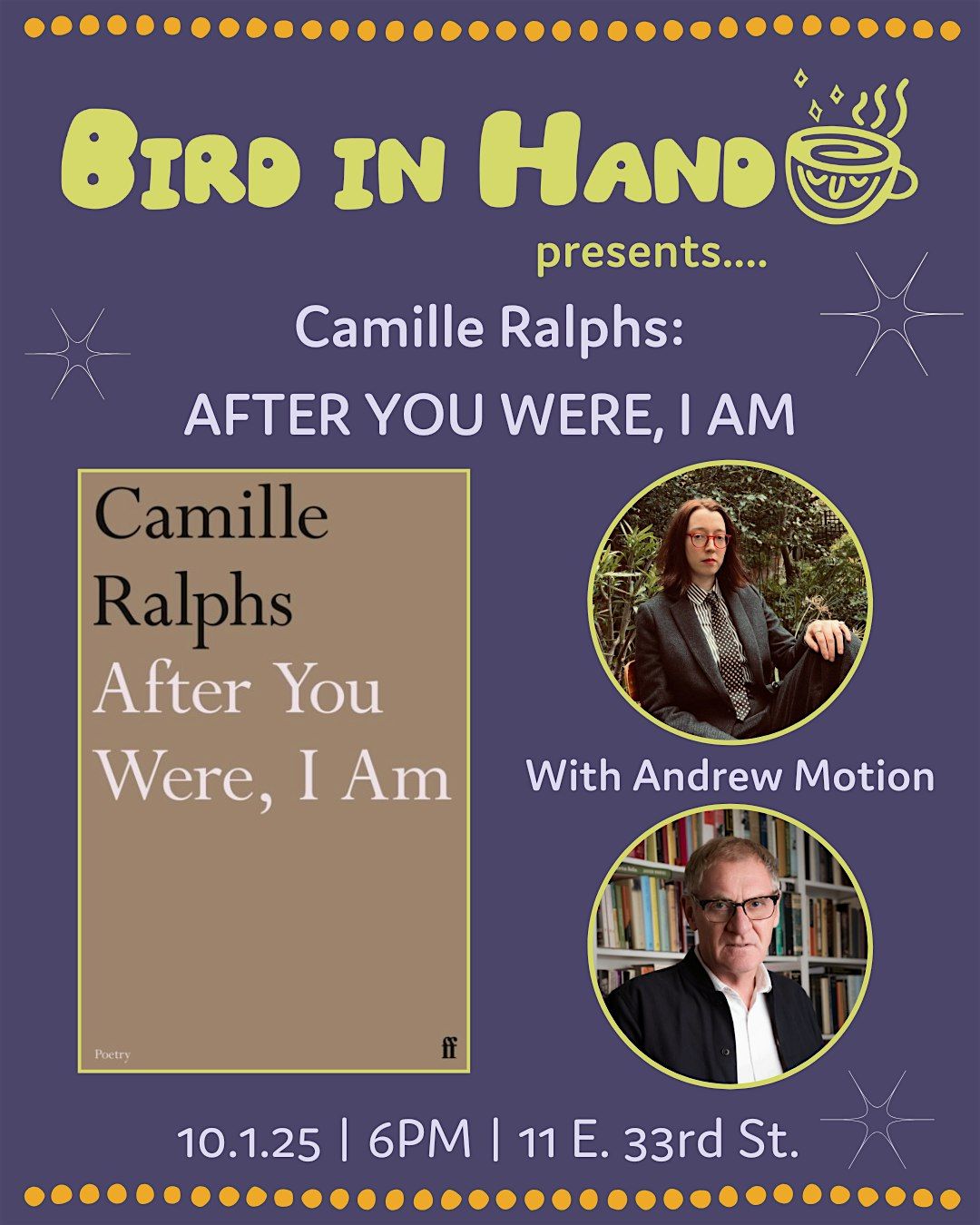 Camille Ralphs: AFTER YOU WERE, I AM (with Andrew Motion)