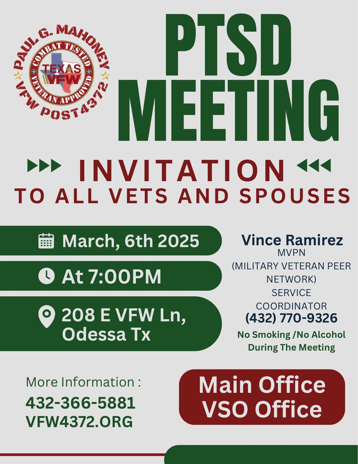 PTSD Support Meeting