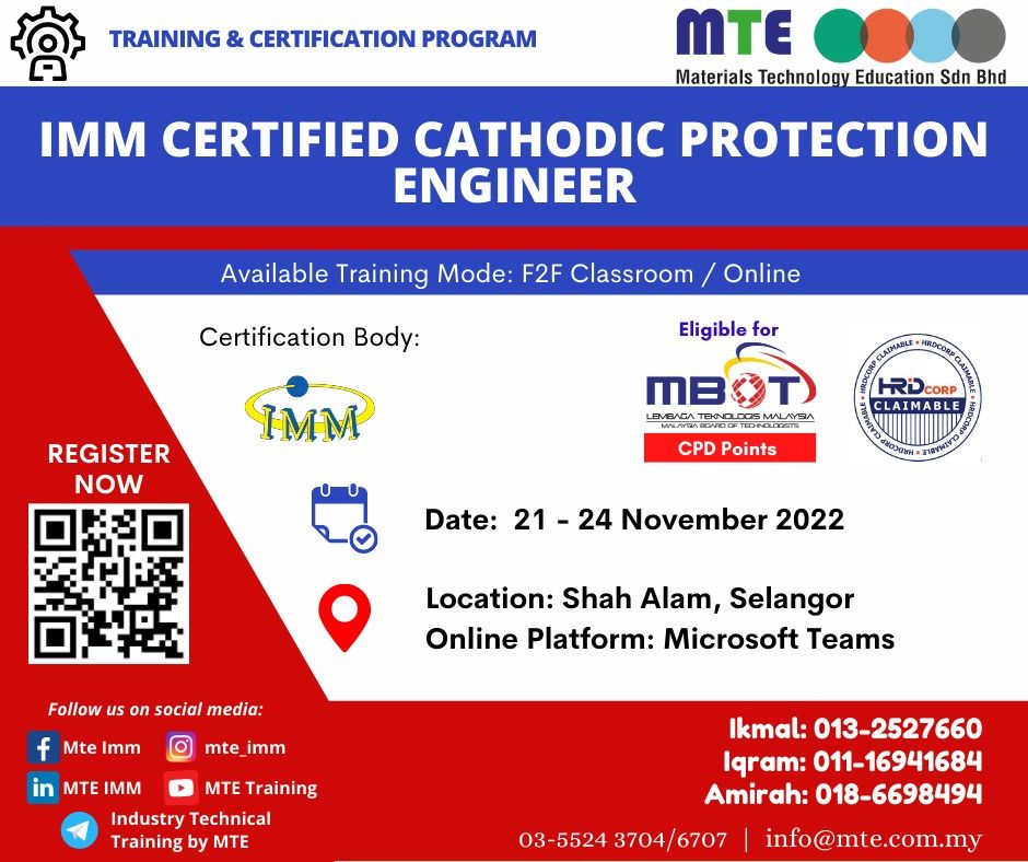 IMM CERTIFIED CATHODIC PROTECTION ENGINEER 