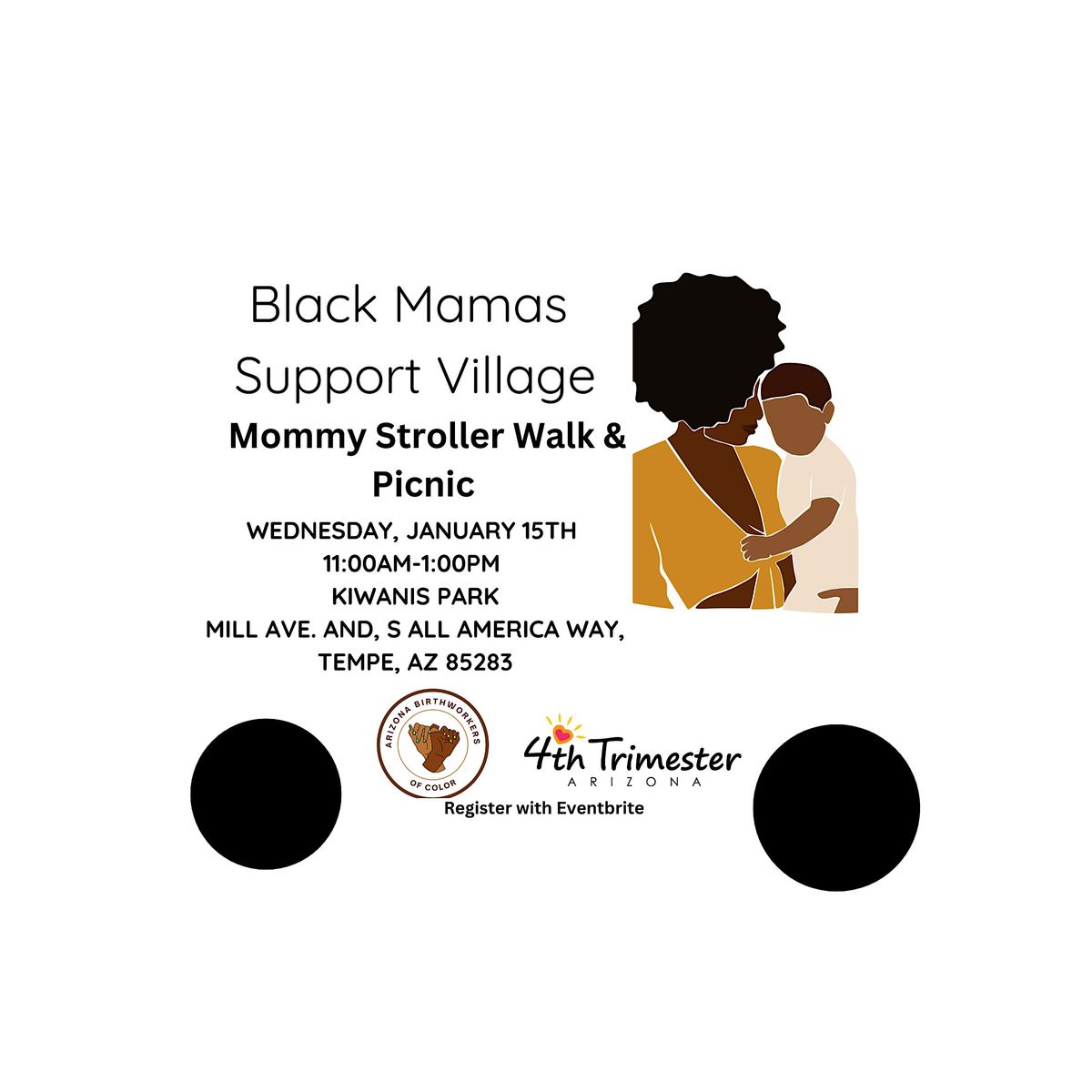 Black Mommy Stroller Walk & Picnic