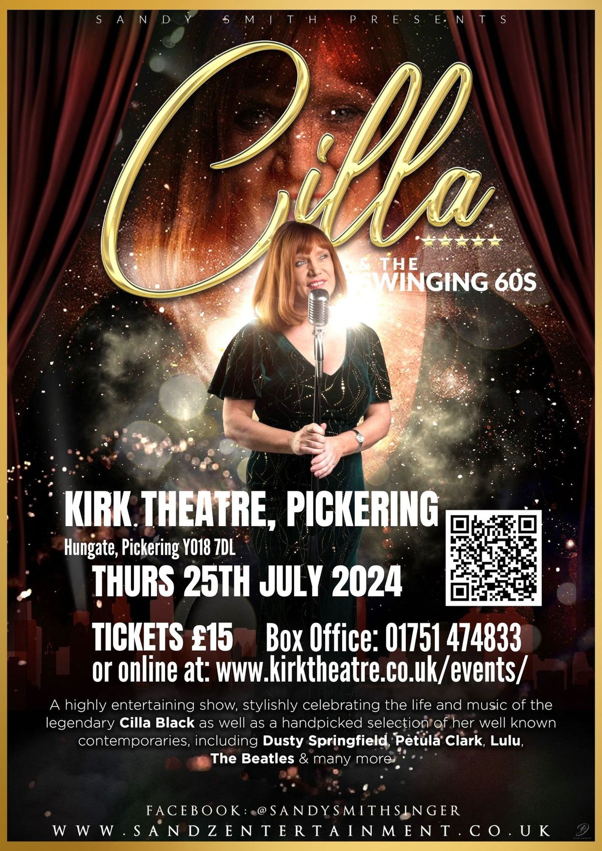 Cilla & The Swinging 60s - PICKERING - 25th July 24