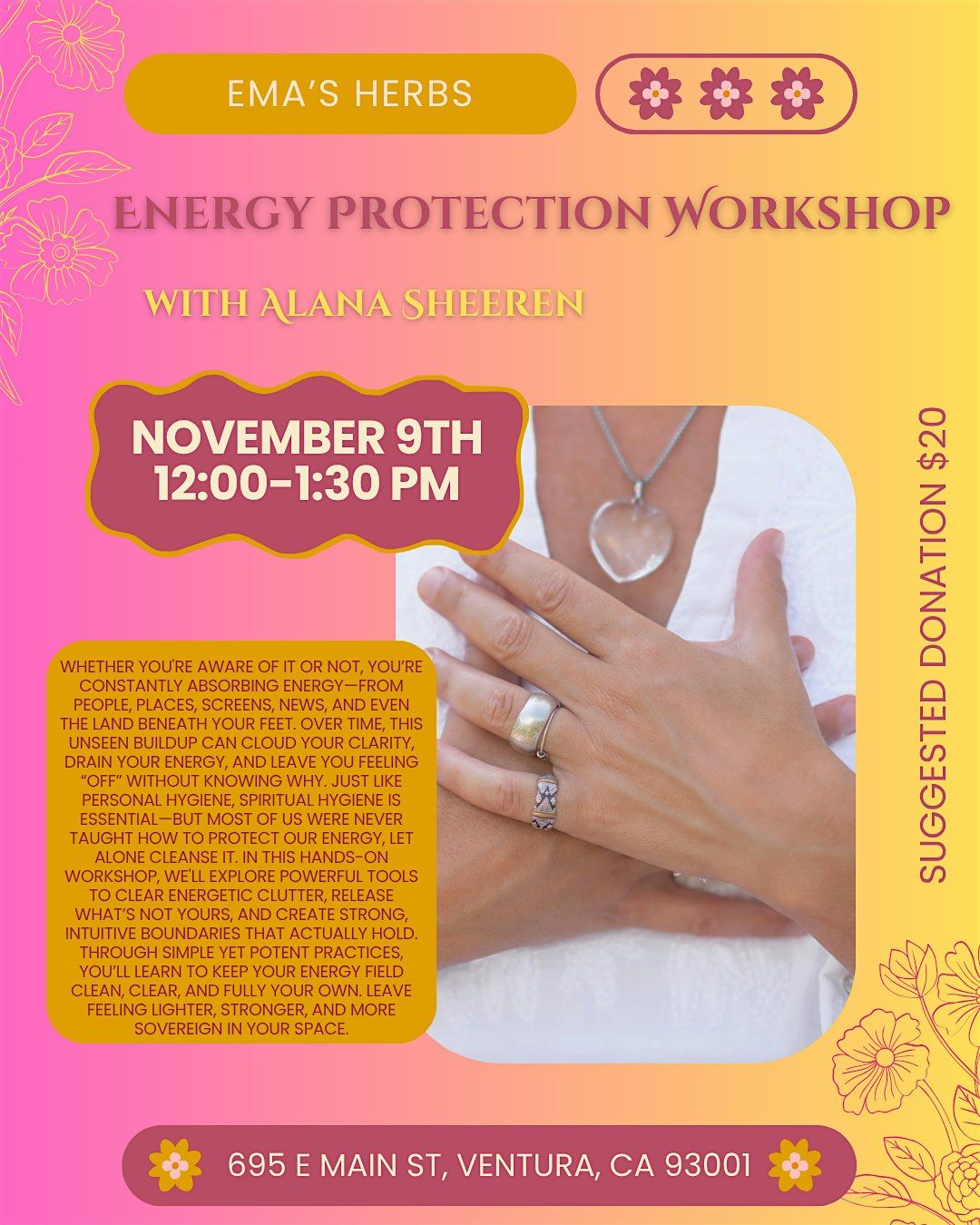 Energy Protection Workshop with Alana Sheeren