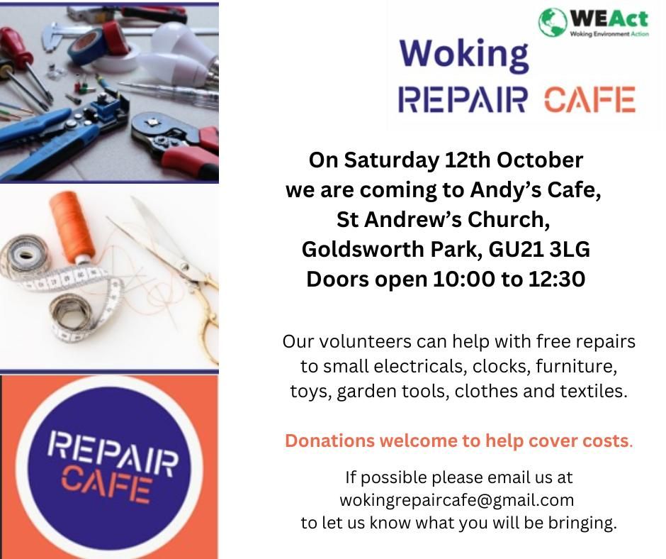 Woking Repair Cafe in Goldsworth Park