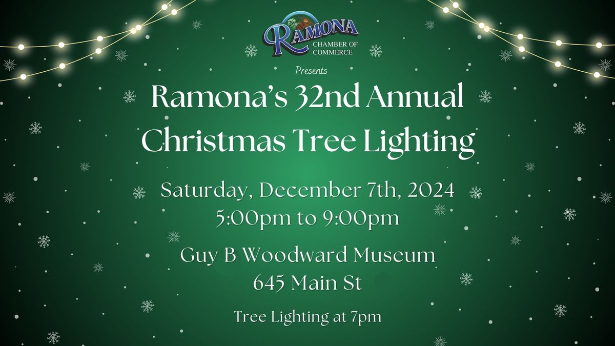 Ramona\u2019s 32nd Annual Christmas Tree Lighting