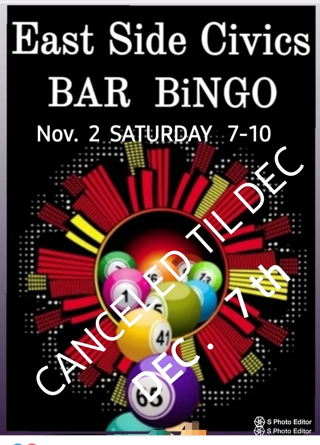 our 1st Bar Bingo