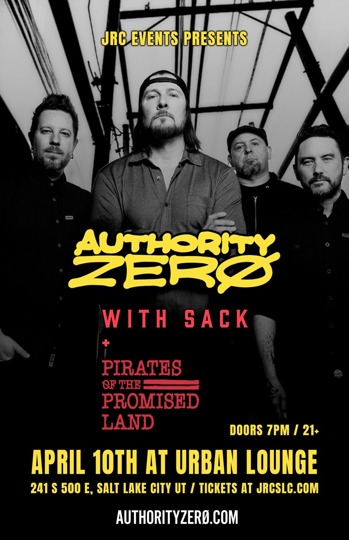 Authority Zero w\/ SACK & Pirates of the Promised Land at Urban Lounge