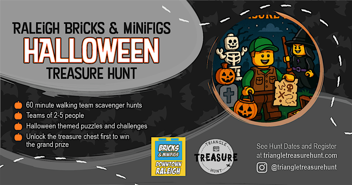 Raleigh Bricks & Minifigs Halloween Treasure Hunt - Walking Scavenger Hunt!