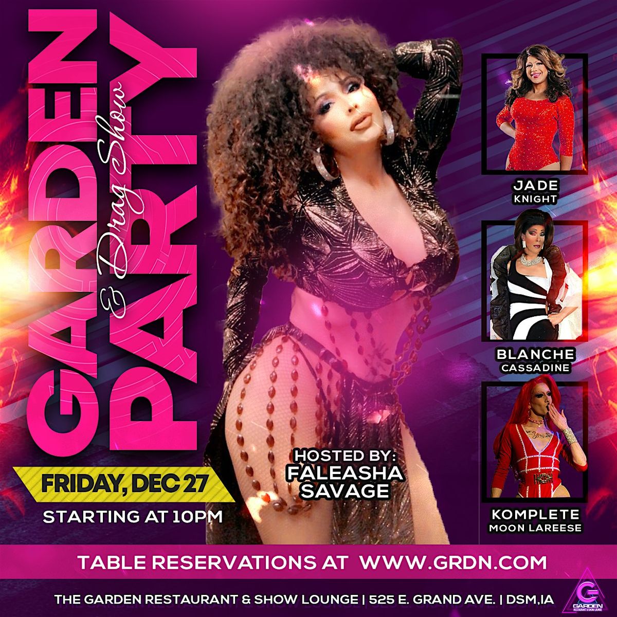 Fri Dec 27 Drag Show - 10pm Table Reservation