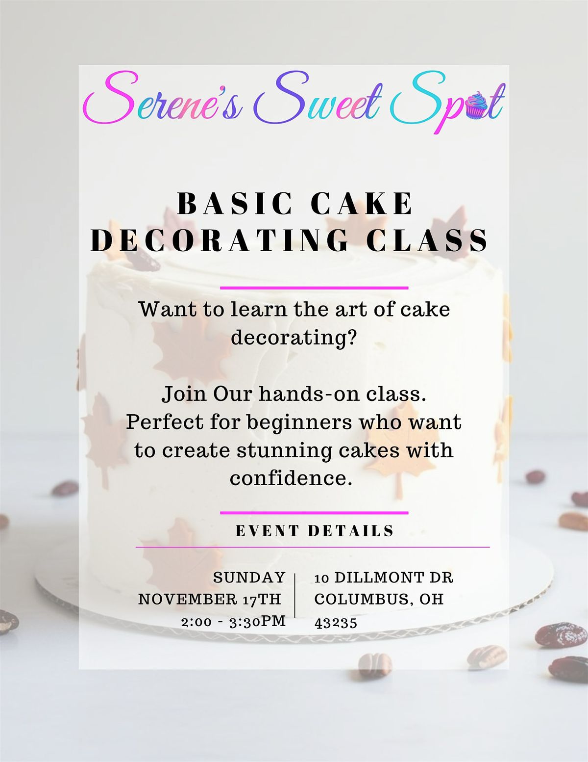 Cake Decorating Class