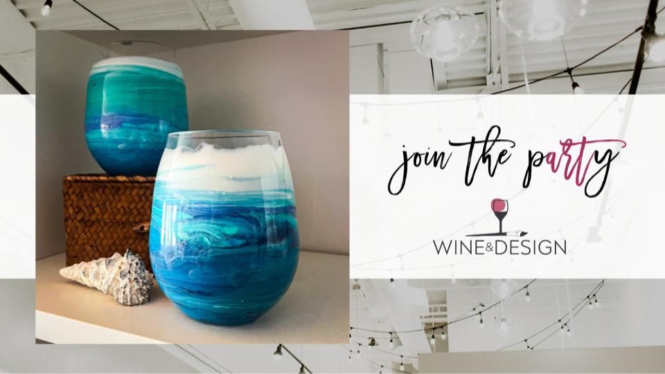 Resin Poured Stemless Wine Glasses - Set of TWO! | Wine & Design