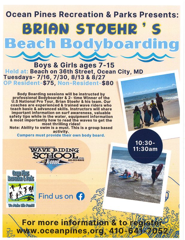 Brian Stoehr's Beach Body Boarding (1-Day Camp)