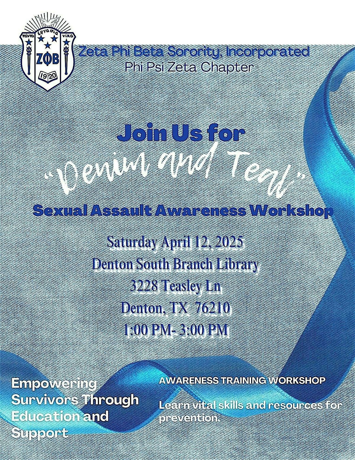 Denim and Teal Sexual Assault Awareness Workshop