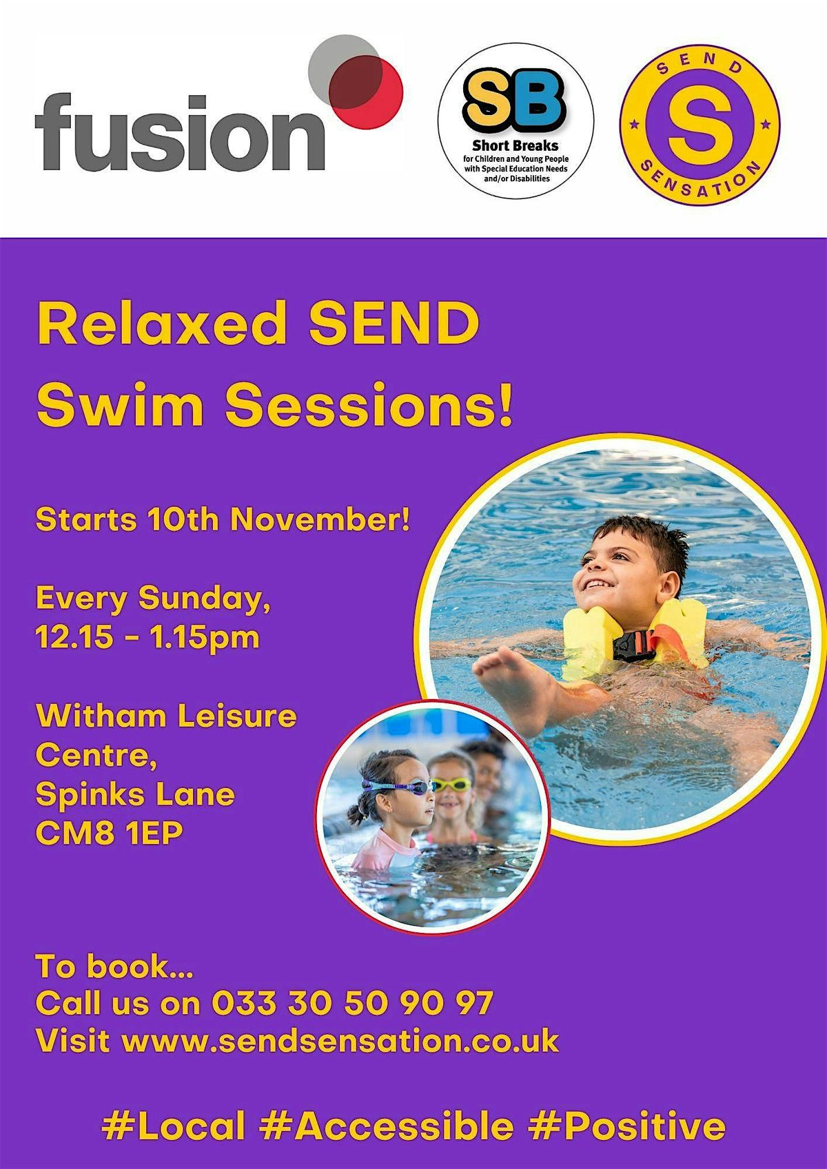 Fusion Leisure Witham- Relaxed Weekly SEND Family Swim Session