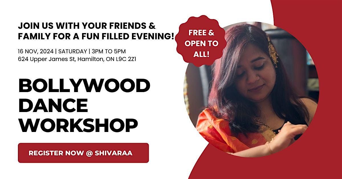 FREE BOLLYWOOD WORKSHOP IN HAMILTON, ONTARIO