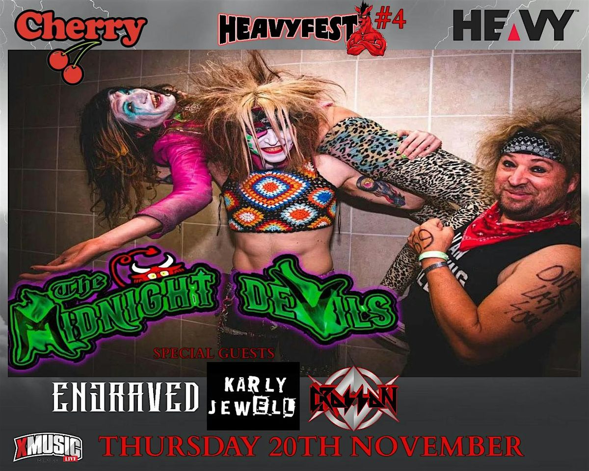 Heavy Fest #4  THE MIDNIGHT DEVILS  (USA) Cherry Bar, THURS NOV 20th