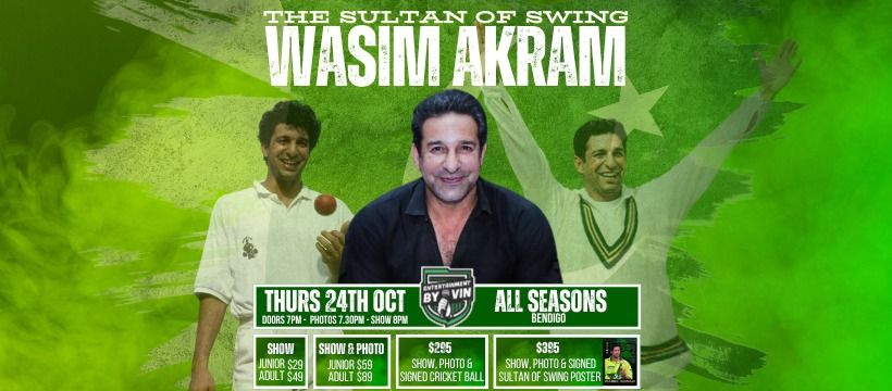 The Sultan of Swing - Wasim Akram LIVE in Bendigo!