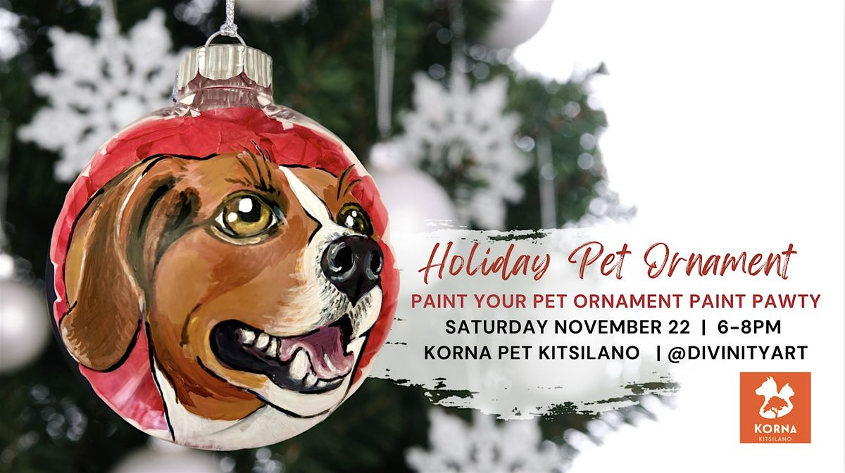 Paint Your Pet Holiday Ornament Paint Paw-ty