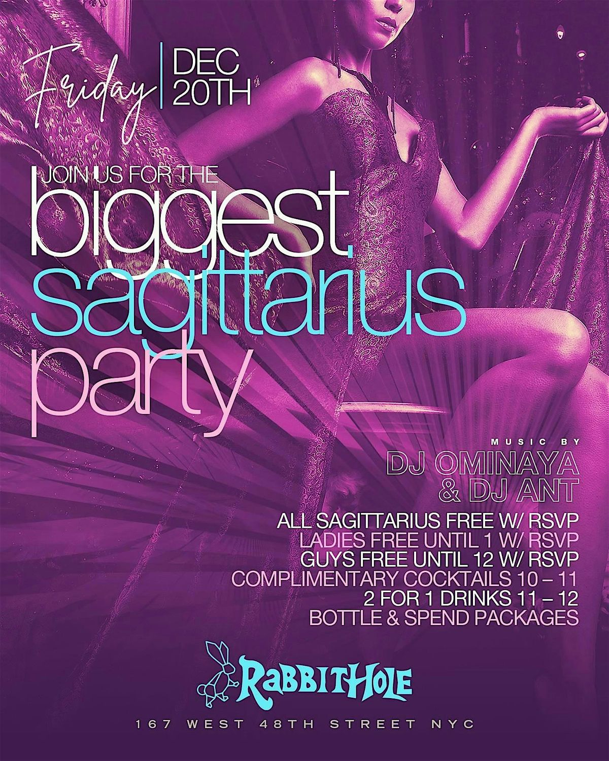 SAGITTARIUS REMIX FRIDAY PARTY AT RABBIT HOLE (CLUBFIX PARTIES LIST)