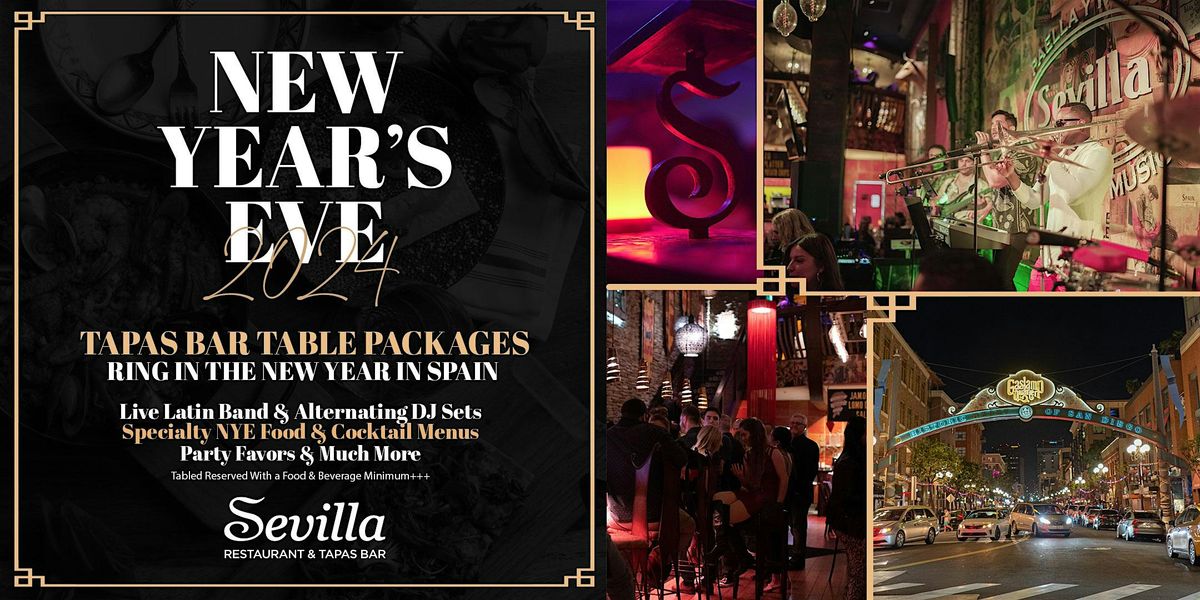 New Year's Eve Tapas Bar Table Package at Cafe Sevilla of San Diego