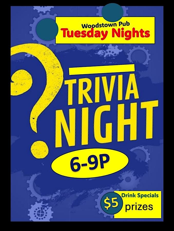 Trivia Tuesday at Woodstown Pub