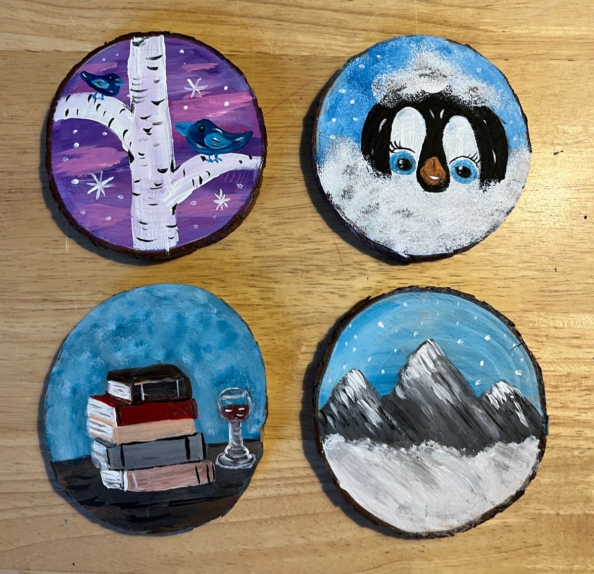 Paint and Sip Wooden Coasters (2)