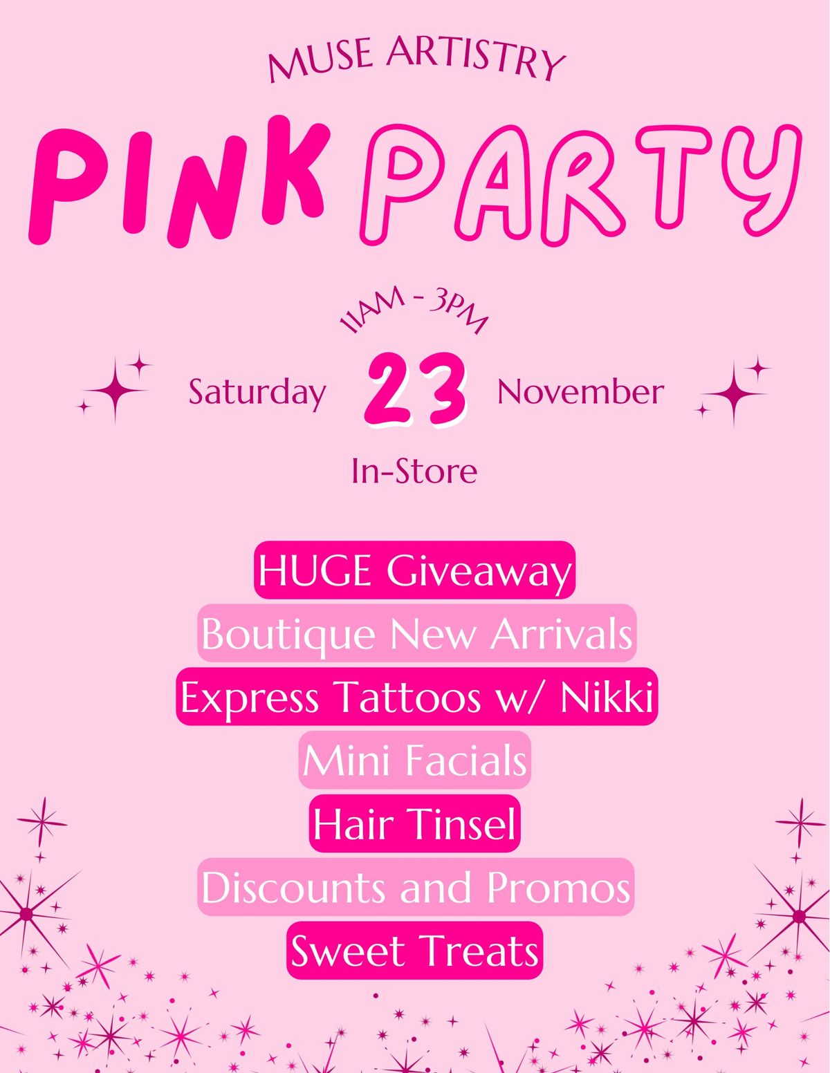 Muse Artistry\u2019s Pink Party 