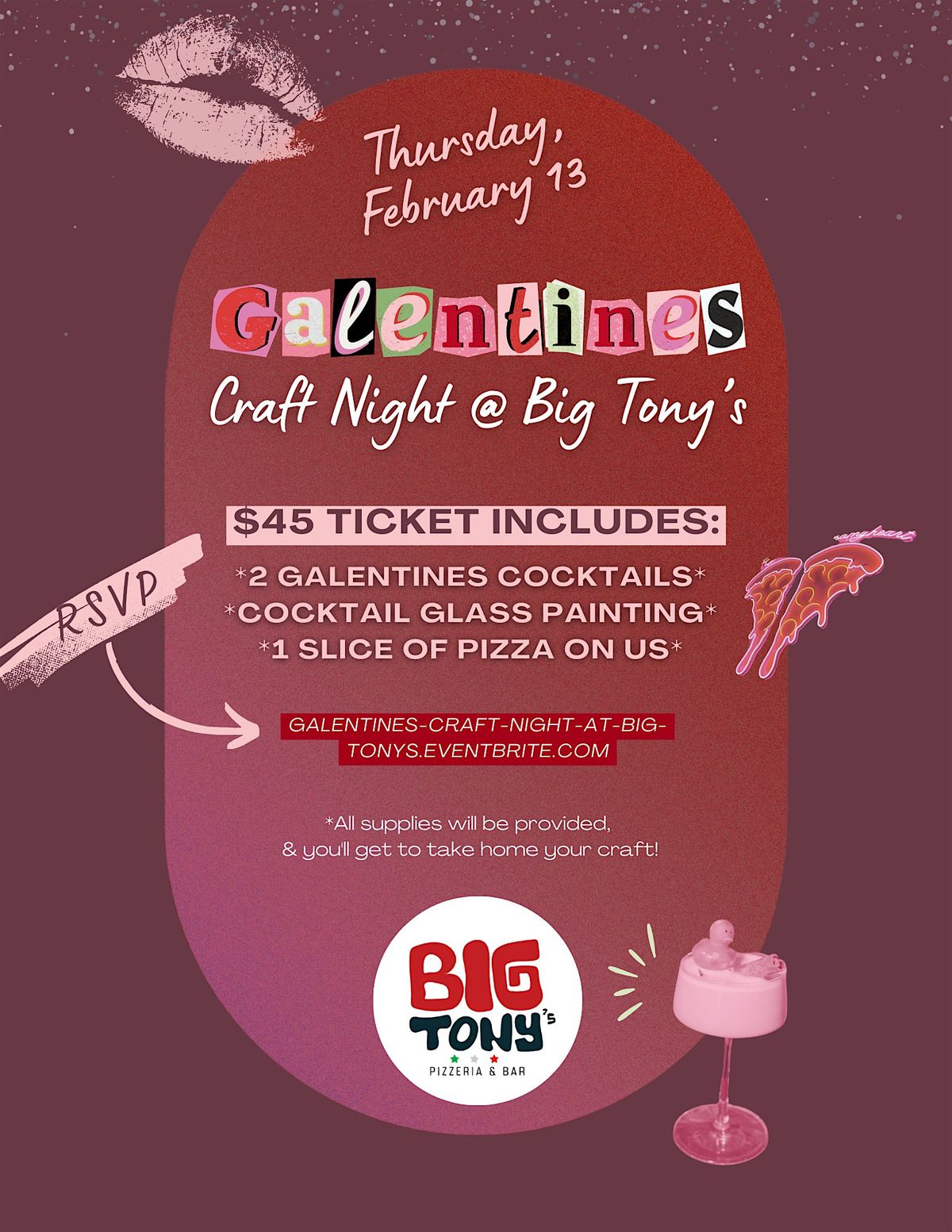 Galentine's Craft Night @ Big Tony's!