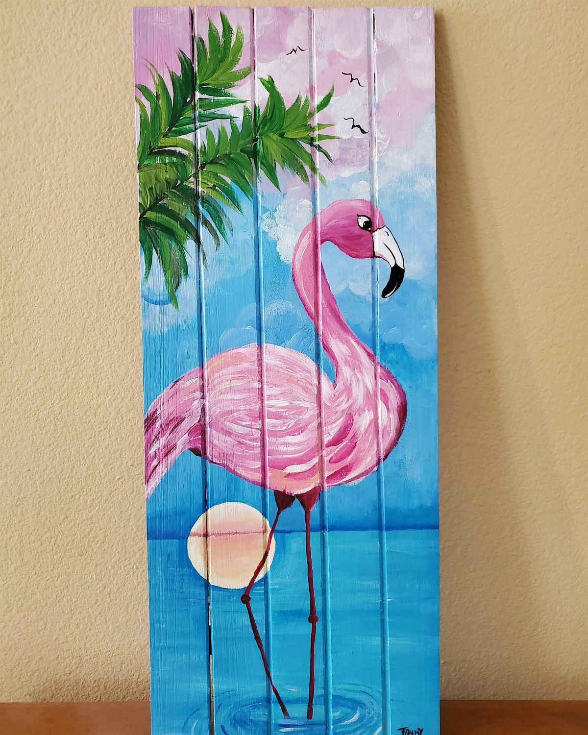 Sunset Flamingo Painting Class