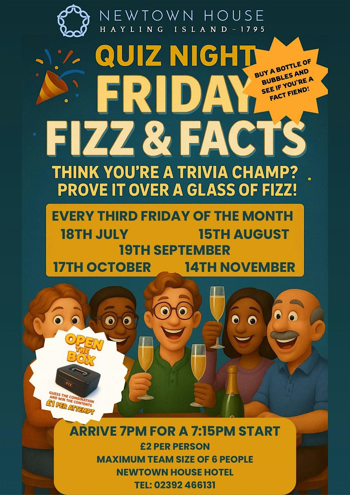 Quiz night. Friday Fizz & Facts!