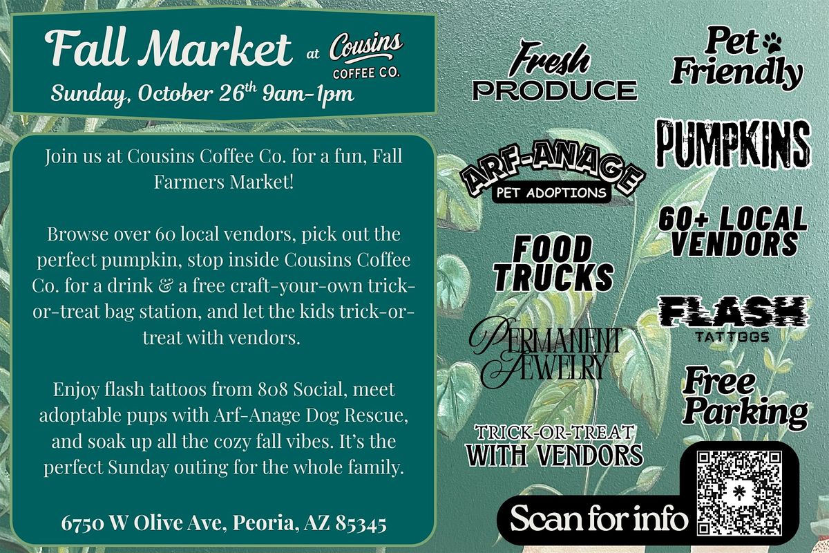 Pop up Peoria Market at Cousins Coffee Co.